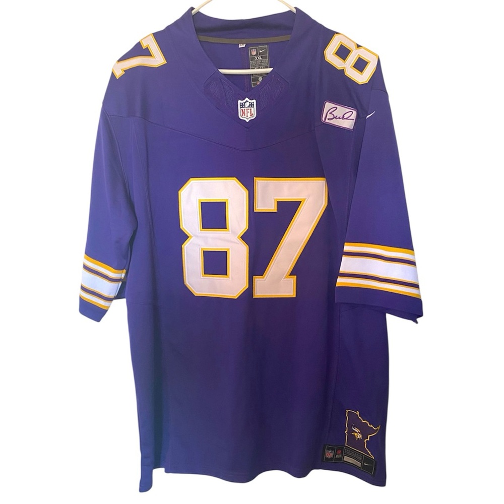 Minnesota Vikings T.J Hockensen NFL Jersey Size 2XL Stitched Nike Bud Grant